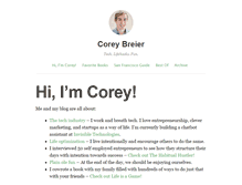 Tablet Screenshot of coreybreier.com
